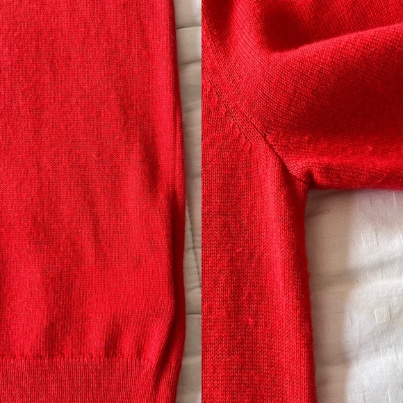 🥤 Kate Spade Pearl Pave Red Wool Blend Short Sleeve Sweater Size XXS - Picture 14 of 14